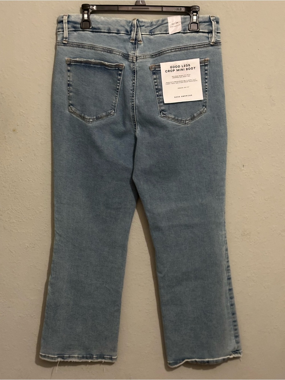 Good American Women's Good Legs Cropped Mini Boot Jeans blue670 - Picture 7 of 13